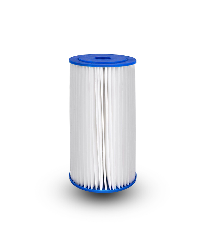 Pleated sediment removal filter